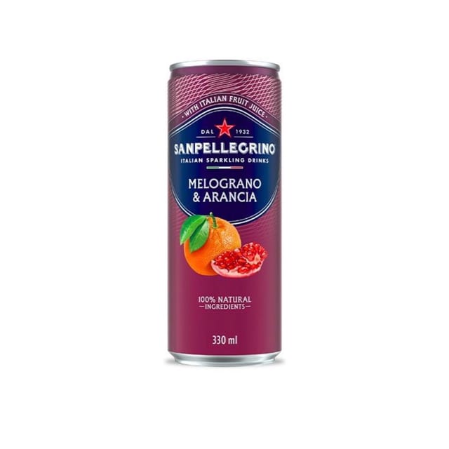 San Pelegrino Orange &Pomegranate ITALIAN SPARKLING DRINKS
MELOGRANO &
ARANCIA.